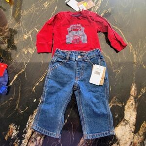 Carhartt Onesie And Jeans - Size 9m